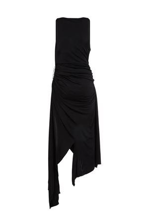 Midi dress asimmetrico DAVID KOMA | RE25DK13DBLACKSILVER